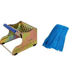 Clean Mate 寬版鐵腳擰乾器 + 輕便拖把布 藍色組合, 1套