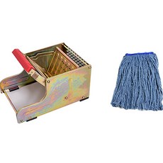 Clean Mate 天使寬版鐵腳擰乾器 + 一般清潔拖把 340g 套組, 1套