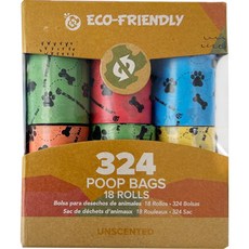 EARTH FRIENDLY BY LOYAL FRIEND Petwith 狗狗便攜式氧化生物分解便便袋, 隨機出貨, 1個, 324入