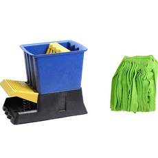 크린메이트 슈발 탈수기 + 고급 극세사마포 걸레 녹색 세트, 1세트