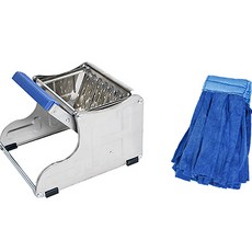 Clean Mate 不鏽鋼腳踏擰乾器 + 超細纖維菜瓜布型拖把套組, 1套