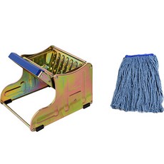 Clean Mate 鐵腳拖把拖把寬+一般青沙馬波拖把 340g組, 1套