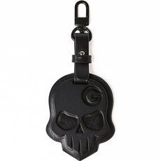 MONSTERG 高爾夫日常金屬骷髏名牌, 黑色（MA23NTB-176）, 1個