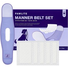 Pawright 狗狗禮貌帶 + 5片補充墊組合, 中型, 1套