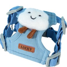 Eazypet 狗狗毛球散步用胸背帶, 雲朵