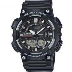 CASIO 卡西歐 男款World Time Telememo數位指針手錶 AEQ-110W-1A