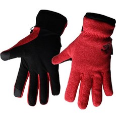 WOLFLAUNCH SMART TOUCH KNIT 登山手套, 紅色, 1個