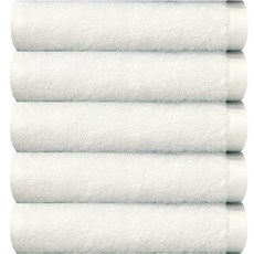 Songwol 松月 飯店御用30支棉製素色毛巾 170g, 白色, 5個