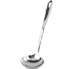 Kitchen Blooming 304不鏽鋼一體成型亮面湯勺, 全不鏽鋼, 1個