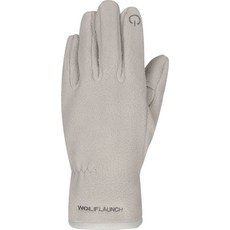 울프라운치 FLEECE FINGER HOODY CAP 긴 장갑 양손착용 세트, 실버베이지, 1세트