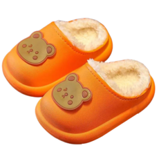 Weather Fairy 小熊兒童刷毛拖鞋