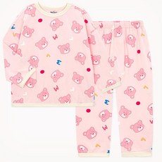 mollimelli friends 童款快樂小熊寬鬆感長袖家居服+家居長褲組