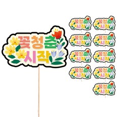 Vivid Rain 裝飾用訊息插牌 蛋糕裝飾插牌, S59 花樣青春開始, 10個