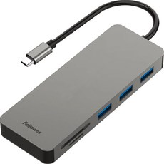 Fellowes 斐樂 Type-C 6合1 Hub SD卡多功能讀卡機, LAN+HDMI, 混色