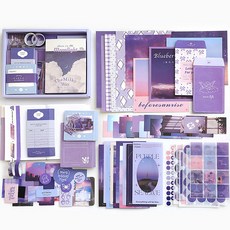 From.Ate 復古感性 A6 手帳裝飾組, F0_02_02 月光紫, 1套