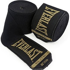 EVERLAST Elite 2 護手繃帶 雙邊組, 黑色, 1套