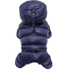 퍼피엔젤 AIR3 강아지 패딩 오버롤 PA-OW55 남여공용, 760Navy, 1개