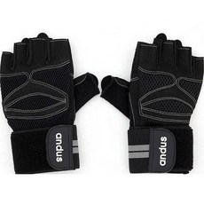 andus Forte健身手套手腕束帶雙手穿戴組, 黑色, 1組