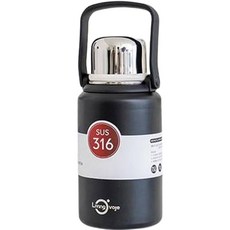 livingovoje 露營用一鍵式隨行杯, 900ml, 黑色, 1個