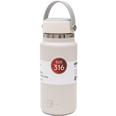 livingovoje 不鏽鋼雙向隨行杯, 白色, 1個, 750ml