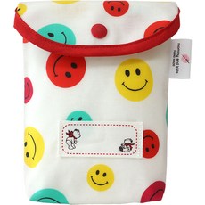 Chouchou Room 幼兒用託兒所幼稚園防水藥物收納包, 白色 (開心笑臉)