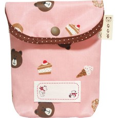 Chouchourroom 嬰幼兒用 托兒所 幼稚園 防水藥袋, 粉紅色(熊)