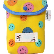 Chouchourroom 嬰幼兒用 托兒所 幼稚園 防水藥袋, 黃色(開心微笑)