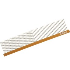 Nyanggeul Daenggeul 寵物鋁製直排雙面梳 K10, 金色, 1個