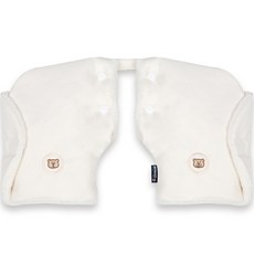 Manito 兒童安全滑板車自行車混色刺繡手套, 刺繡泰迪熊乳白色