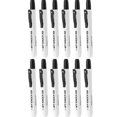 MyPen My Knock 按壓式白板筆 M, 黑色, 12個
