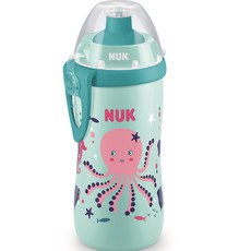 NUK 矽膠吸嘴運動水壺, 1個, 章魚, 300ml