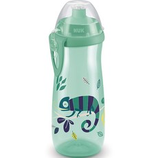 NUK 矽膠吸嘴運動水壺, 1個, 變色龍, 450ml