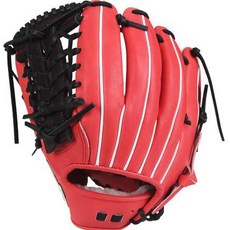 NINE 內野手用手套 T網 右投用 NSK-5037, 紅色 + 黑色, 1個