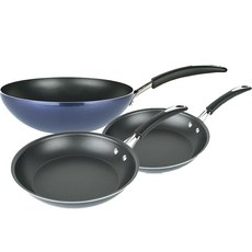 마이어코리아 래디언스 인덕션 프라이팬 웍 세트 3개, 블루, 팬 25cm + 팬 28cm + 볶음팬 28cm, 1세트