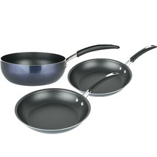 마이어코리아 래디언스 인덕션 프라이팬 웍 뚜껑 세트, 블루, 1세트, 팬 25cm + 팬 28cm + 멀티팬 24cm