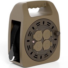 LUGBOX 盒式卷線器線夾型 4孔 LUG-G15MP, 20m, 棕色, 1個