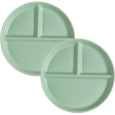 Uncle Joy 陶瓷圓形 成人餐盤 HTC244, 復古綠, 2個