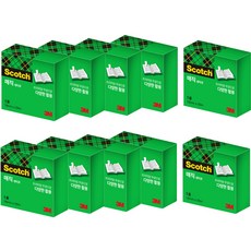 쓰리엠 스카치 매직테이프 리필 18mm x 20m, 반투명, 10개