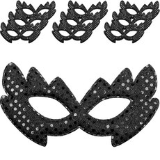 Ebabiland閃亮萬聖節面具, 黑色, 10個