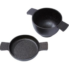 SKEPPSHULT 鑄鐵迷你雙耳鍋+鑄鐵迷你平底煎鍋組, 雙耳鍋 0.5L+平底煎鍋 12cm, 單色, 1組