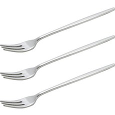 Table Art 韓國製 Avella 霧面點心叉, 銀色, 3個