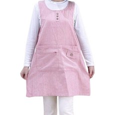 Deconine 條紋圍裙, 粉紅色, 1個