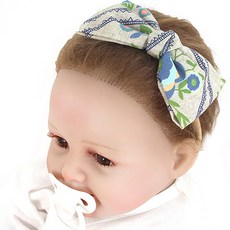 arang.rorang 女童款普羅旺斯頭巾柔軟蝴蝶結髮箍