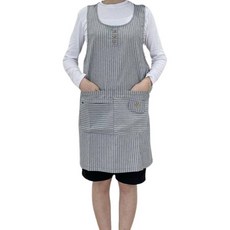 Deconine 條紋圍裙, 灰色, 1個