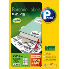 Printec Ani Label條碼標籤紙 V3350-110 110張, 110個, 27格