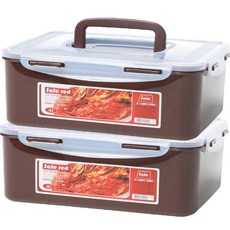 Regen Safe 紅色泡菜桶, 4L, 2個