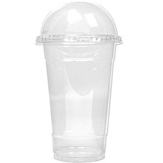 DaeKyung 家庭咖啡館 透明PET冰杯 + 圓頂蓋, 470ml, 1入, 100個