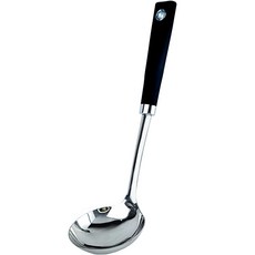 Kitchen Blooming 不鏽鋼304中式湯勺, 黑色, 1個