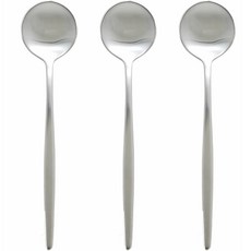 Table Art 韓國製 Abella 啞光銀茶匙, 單一顏色, 3個