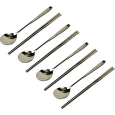 QUEEN SENSE 長壽龜 鈦金屬餐具 4人份套組, 湯匙 4p + 筷子 4雙, 單一顏色, 1套